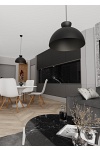 Lampa wisząca LUNARO 1L BL BLACK - Emibig