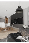 Lampa wisząca LUNARO 1S BL BLACK - Emibig
