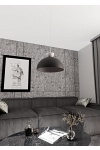 Lampa wisząca LUNARO 1L BL BLACK/WHITE - Emibig