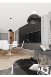 Lampa wisząca LUNARO 1S BL BLACK/WHITE - Emibig
