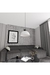 Lampa wisząca LUNARO 1L BL WHITE/BLACK - Emibig