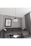 Lampa wisząca LUNARO 1S BL WHITE/BLACK - Emibig