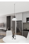 Lampa wisząca LUNARO 1S BL WHITE/BLACK - Emibig