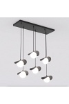 Lampa wisząca RITUAL 6 BLACK - Emibig