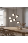 Lampa wisząca RITUAL 6 BLACK - Emibig