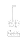 Lampa wisząca ELEMENTI 4 WHITE - Emibig