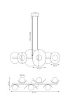 Lampa wisząca ELEMENTI 6 BL GRAY - Emibig