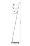 Lampa podłogowa TATU LP2 MOKKA - Emibig
