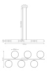 Lampa wisząca DRUMZ 6 GRAY - Emibig