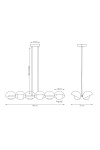 Lampa wisząca BOOM 6 WHITE - Emibig