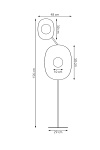 Lampa podłogowa DELULU LP2 BLACK - Emibig