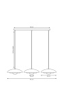 Lampa wisząca SKIN 3 BLACK - Emibig