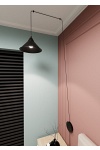 Lampa wisząca ABRAMO 1 BLACK - Emibig