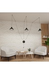 Lampa wisząca ABRAMO 3 BLACK - Emibig