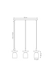Lampa wisząca EGO 3 BL GRAY - Emibig
