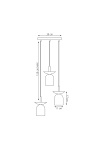 Lampa wisząca EGO 3 PREM BL GRAY - Emibig