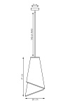 Lampa wisząca MODA 1 BL GOLD - Emibig