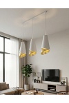 Lampa wisząca MODA 3 WH GOLD - Emibig