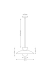 Lampa wisząca MULAN 1 GRAY/BL - Emibig