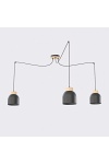 Lampa wisząca KRU 3 BLACK - Emibig