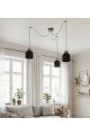 Lampa wisząca KRU 3 BLACK - Emibig
