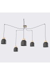 Lampa wisząca KRU 5 BLACK - Emibig