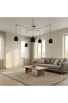 Lampa wisząca KRU 5 BLACK - Emibig