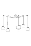 Lampa wisząca KRU 5 BLACK - Emibig