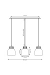 Lampa wisząca VIGO 3 MOKKA - Emibig