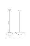 Lampa wisząca RITUAL 1M WHITE - Emibig