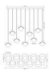 Lampa wisząca RITUAL 9 MOKKA - Emibig