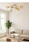Lampa wisząca ROMA 6 MOKKA AMBER - Emibig