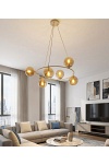 Lampa wisząca AZURA 6 MOKKA AMBER - Emibig