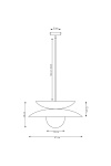 Lampa wisząca NAGOYA 1 BLACK/WH - Emibig