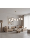 Lampa wisząca MAGNUS 8 MOKKA OPAL - Emibig