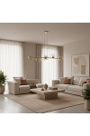 Lampa wisząca MAGNUS 6 MOKKA AMBER - Emibig