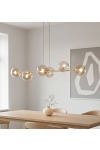 Lampa wisząca MAGNUS 6 MOKKA AMBER - Emibig