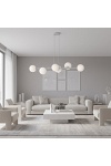 Lampa wisząca MAGNUS 6 GRAY OPAL - Emibig