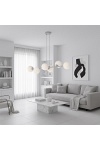 Lampa wisząca MAGNUS 6 GRAY OPAL - Emibig