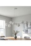 Lampa wisząca MAGNUS 8 GRAY OPAL - Emibig