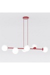 Lampa wisząca MAGNUS 6 BURGUNDY OPAL - Emibig