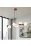 Lampa wisząca MAGNUS 6 BURGUNDY OPAL - Emibig