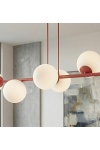 Lampa wisząca MAGNUS 6 BURGUNDY OPAL - Emibig