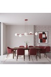 Lampa wisząca MAGNUS 6 BURGUNDY OPAL - Emibig