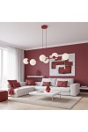 Lampa wisząca MAGNUS 6 BURGUNDY OPAL - Emibig