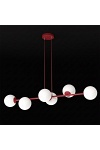 Lampa wisząca MAGNUS 6 BURGUNDY OPAL - Emibig