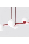 Lampa wisząca MAGNUS 6 BURGUNDY OPAL - Emibig