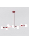 Lampa wisząca MAGNUS 8 BURGUNDY OPAL - Emibig