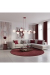 Lampa wisząca MAGNUS 8 BURGUNDY OPAL - Emibig