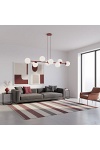 Lampa wisząca MAGNUS 8 BURGUNDY OPAL - Emibig